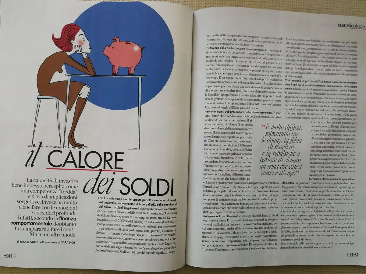Il Calore dei Soldi - Articolo di Paola Babich su Elle (Febbraio 2022)